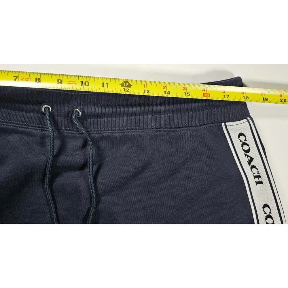 Coach Navy & White Nautical A-Line Tennis Mini Skirt‎ Pull On Drawstring XL